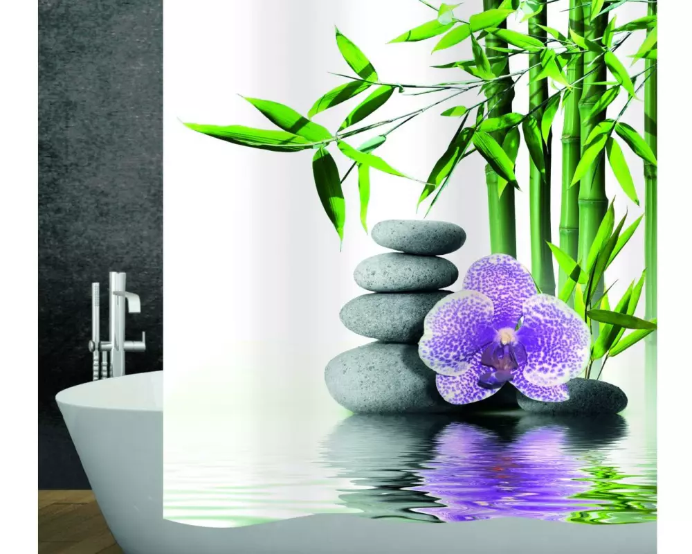 diaqua Duschvorhang Spa 120 x 200 cm, Mehrfarbig