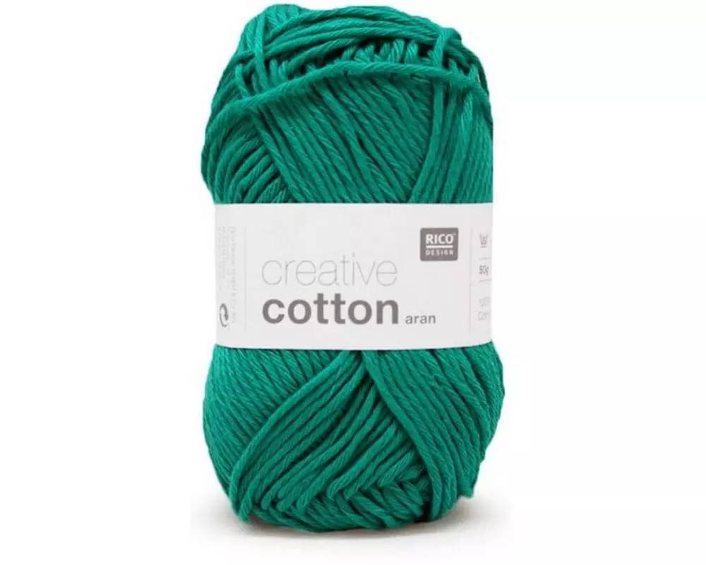 Rico Design Wolle Creative Cotton Aran 50 g, Smaragd