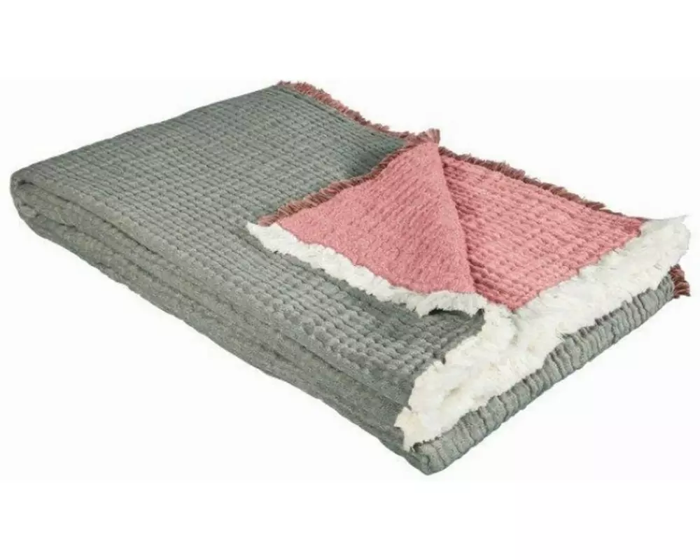 Eskimo Decke Nora 130 x 200 cm, Oliv-Rosneholz