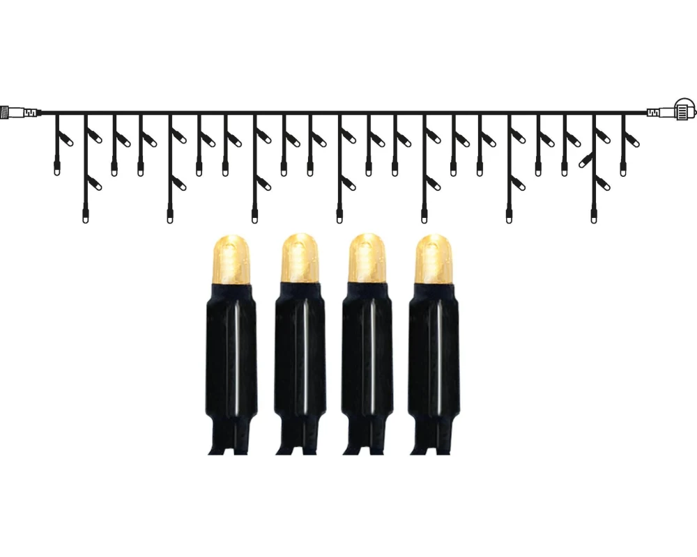 Star Trading System 24 Extra, Icicle, 300 cm x 40 cm Schwarz, Warmweiss