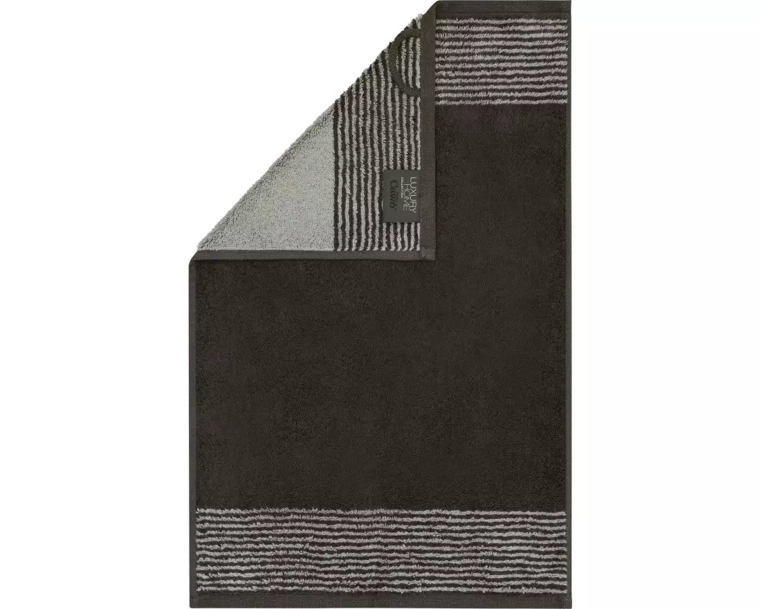 Cawö Gästetuch Two-Tone Stripe 30 x 50 cm, Grau