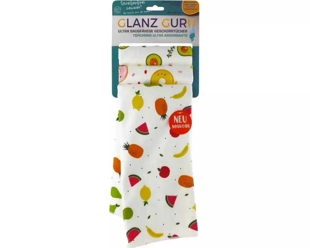 Mediashop Geschirrtuch-Set Glanz Guru «Genuss» Mehrfarbig