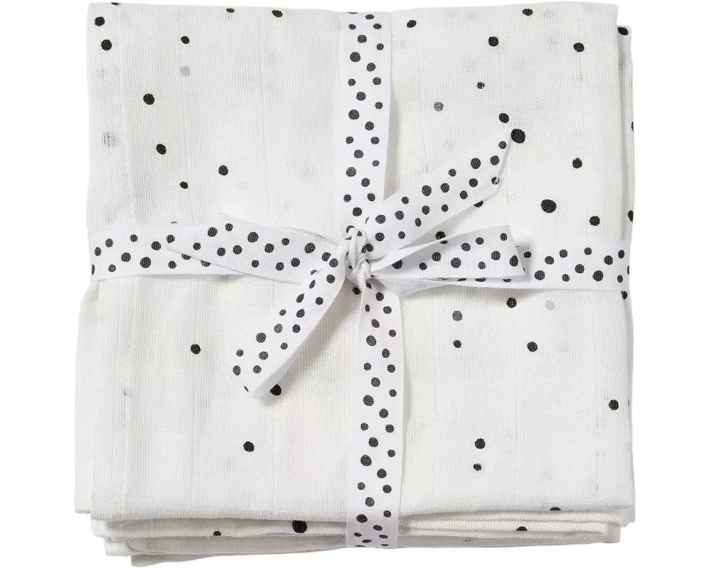 done by deer Mulltuch 2er Set Dreamy Dots Weiss 70 cm x 70 cm