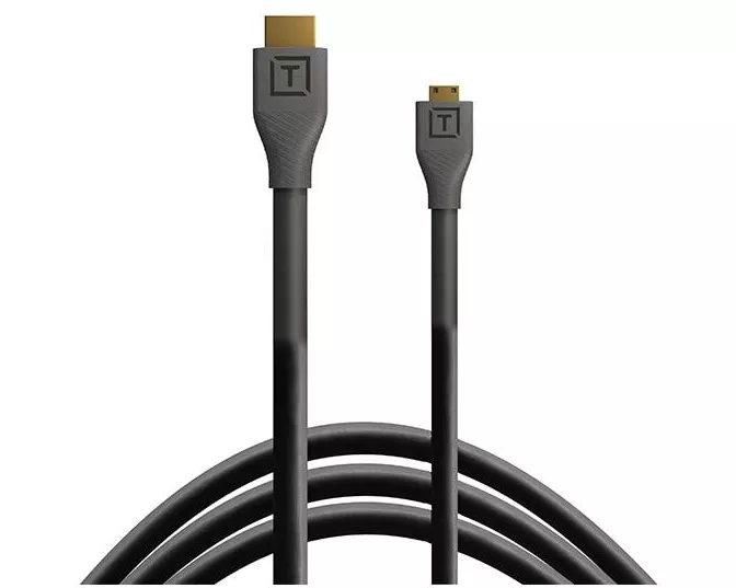 Tether Tools Kabel TetherPro HDMI Micro zu HDMI 2.0, 3 m Schwarz