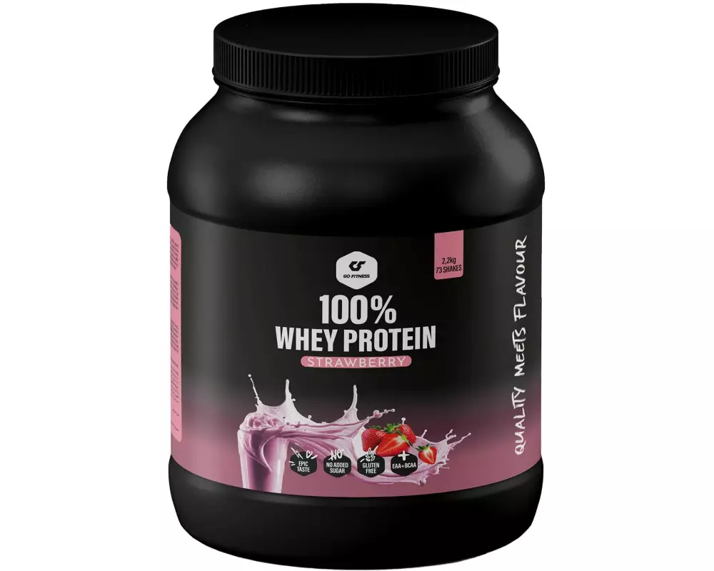 Go Fitness Pulver 100% Whey Protein Erdbeere 2200 g