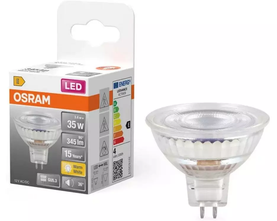 OSRAM Lampe LED STAR MR16 3.4W Warmweiss (WW)