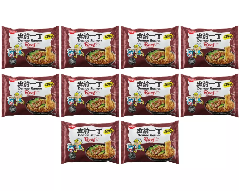 Nissin Food Demae Ramen Nudelsuppe Rind 10 x 100 g