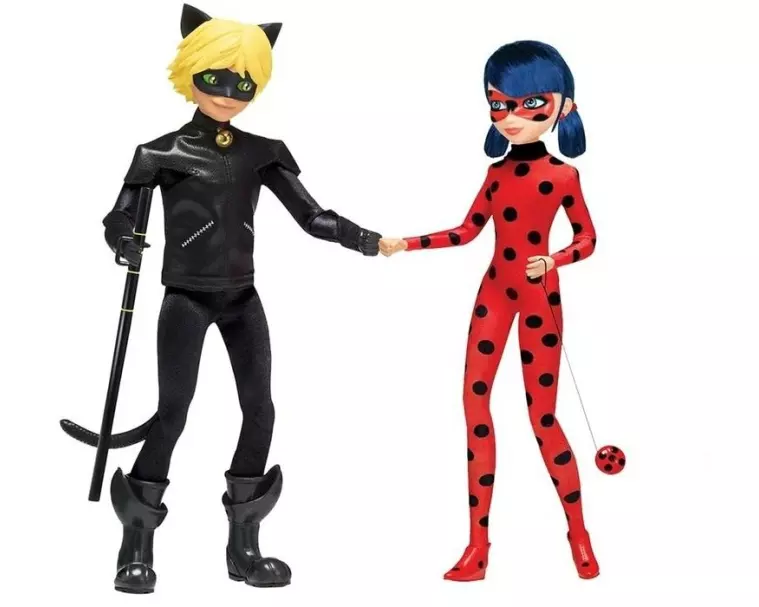BANDAI Puppe Miraculous – Ladybug & Cat Noir 26 cm