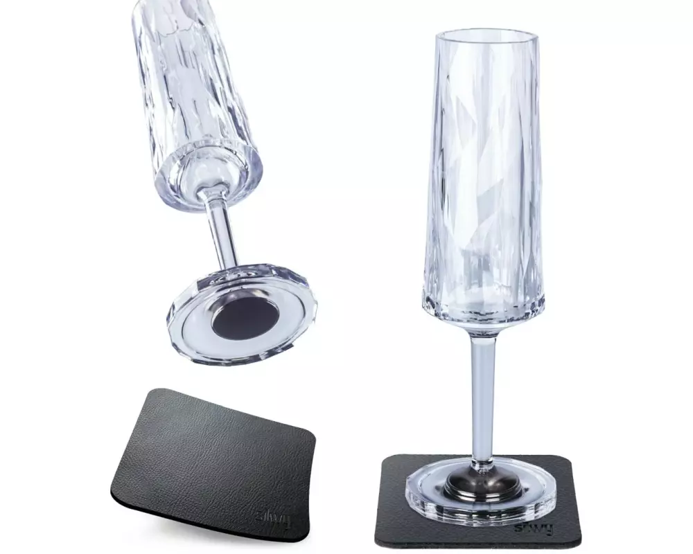 Silwy Outdoor-Champagnerglas Hightech-Kunststoffgläser, 2er-Set