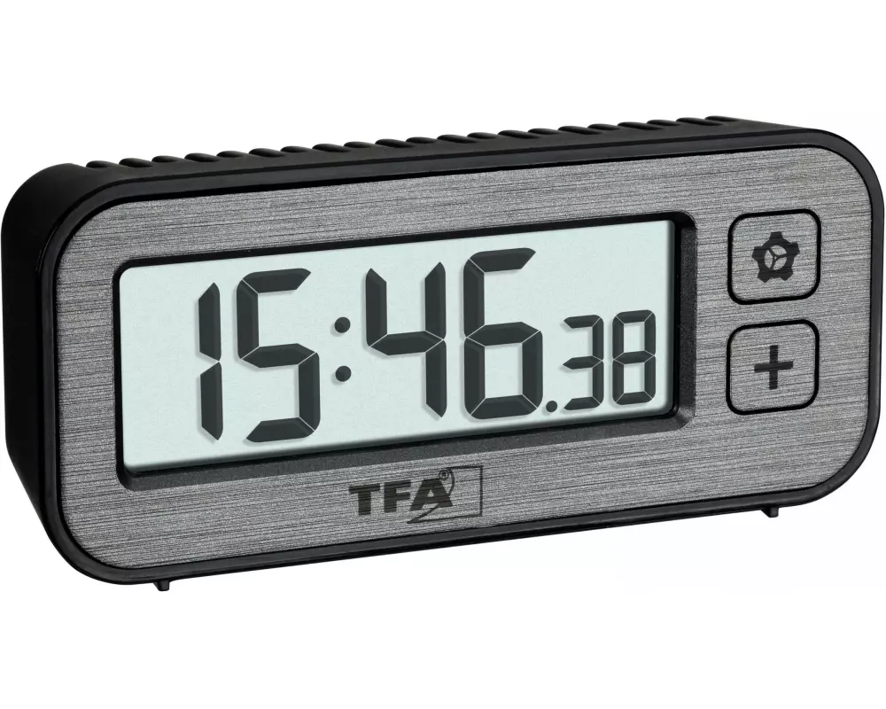 TFA Dostmann Digitalwecker Grau