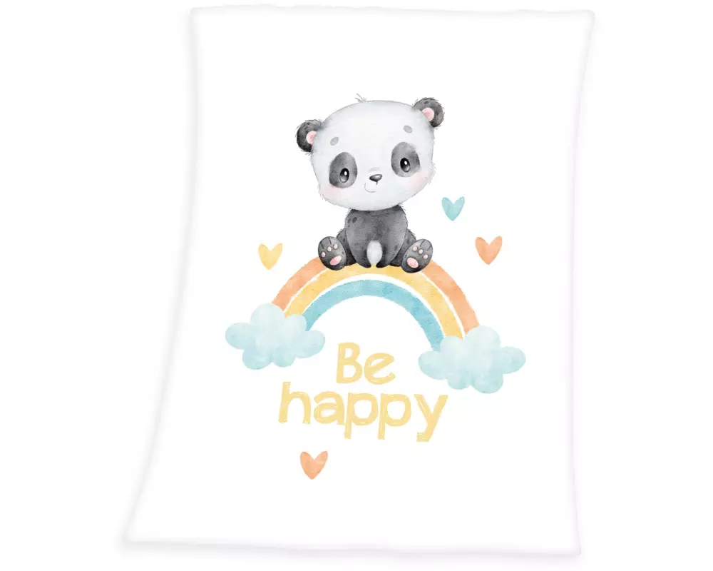 Herding Kuscheldecke Regenbogen Panda 75 x 100 cm