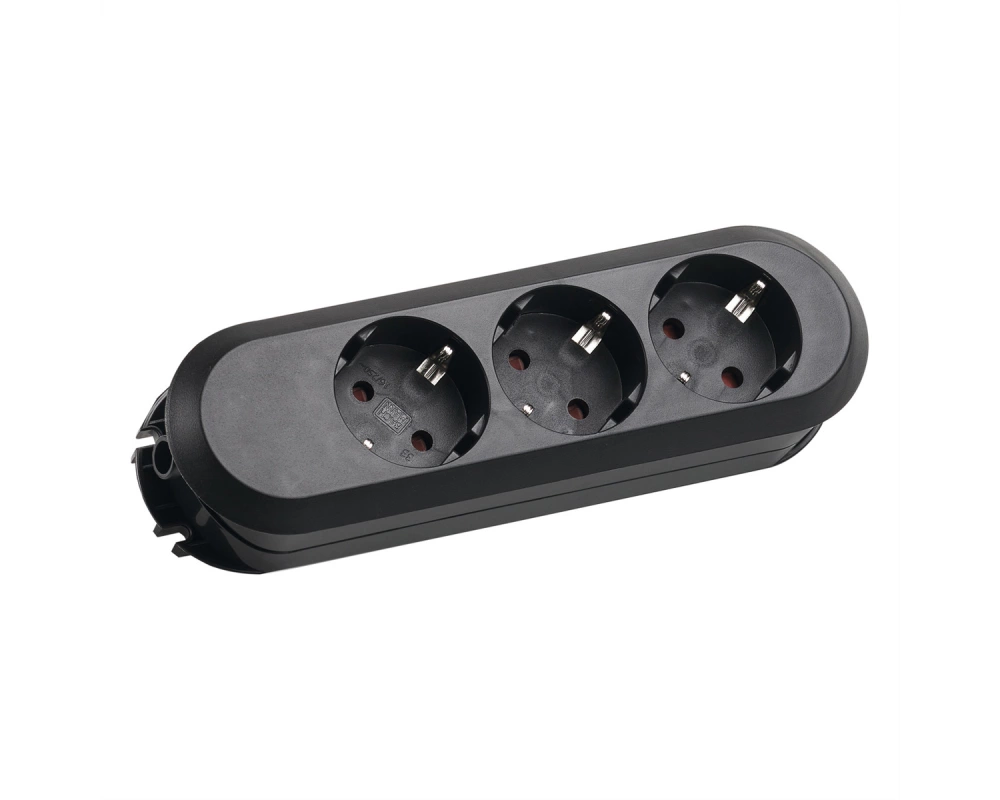 BACHMANN SMART Steckdosenleiste 3xCEE7/3 schwarz, ohne Zuleitung