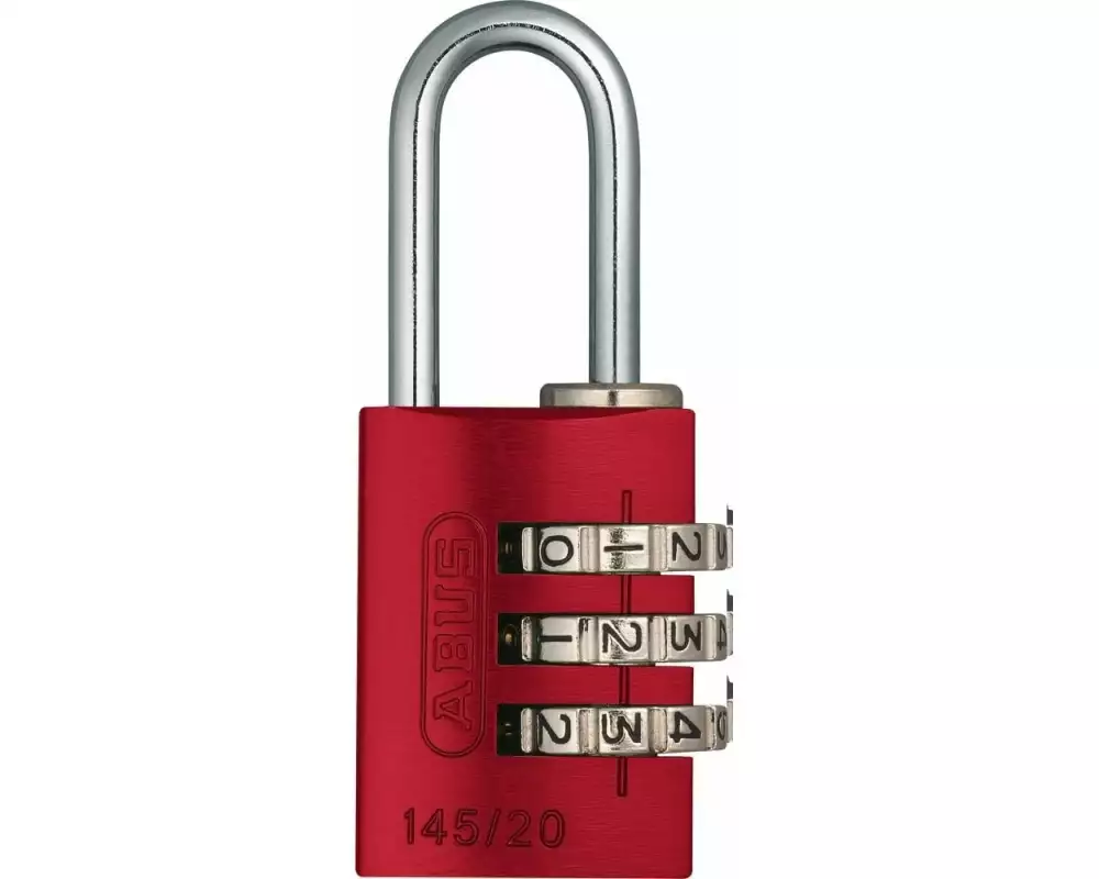 Abus Zahlenschloss 145/20 Lock-Tag Rot Aluminium
