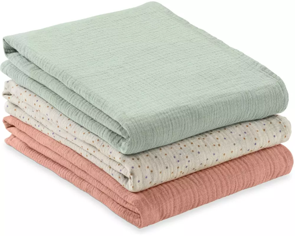 Hauck Cuddle N Clean 3Set Sage-Beige-Dots-Cork