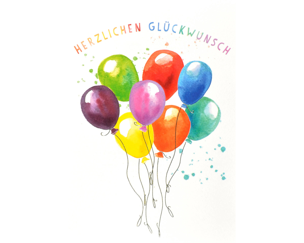 ABC Glückwunschkarte Ballons 1120007600 B6