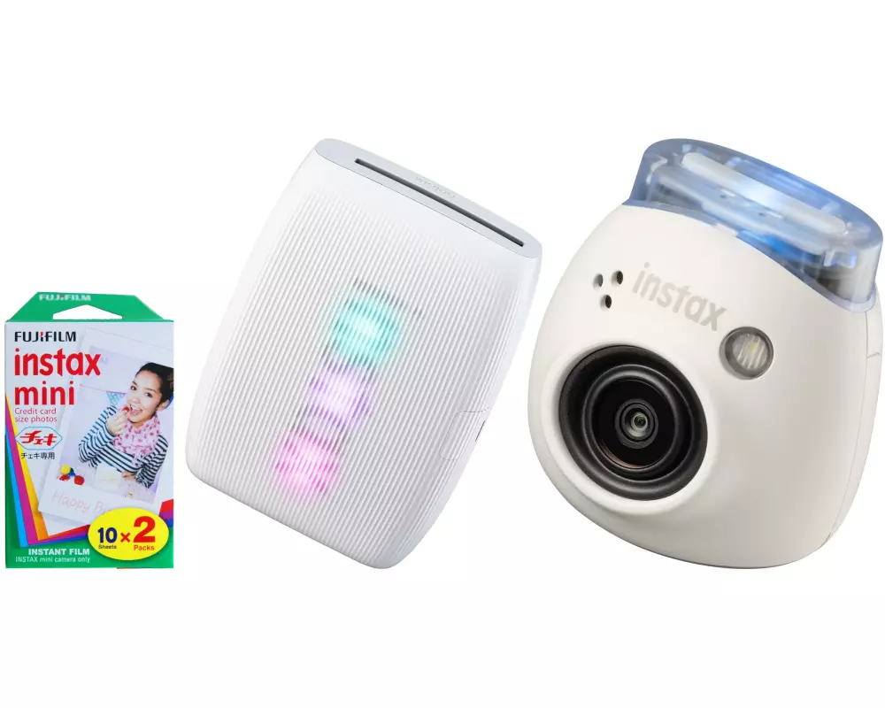Fujifilm Fotokamera Instax Pal inkl. mini Link 3 und Film Weiss