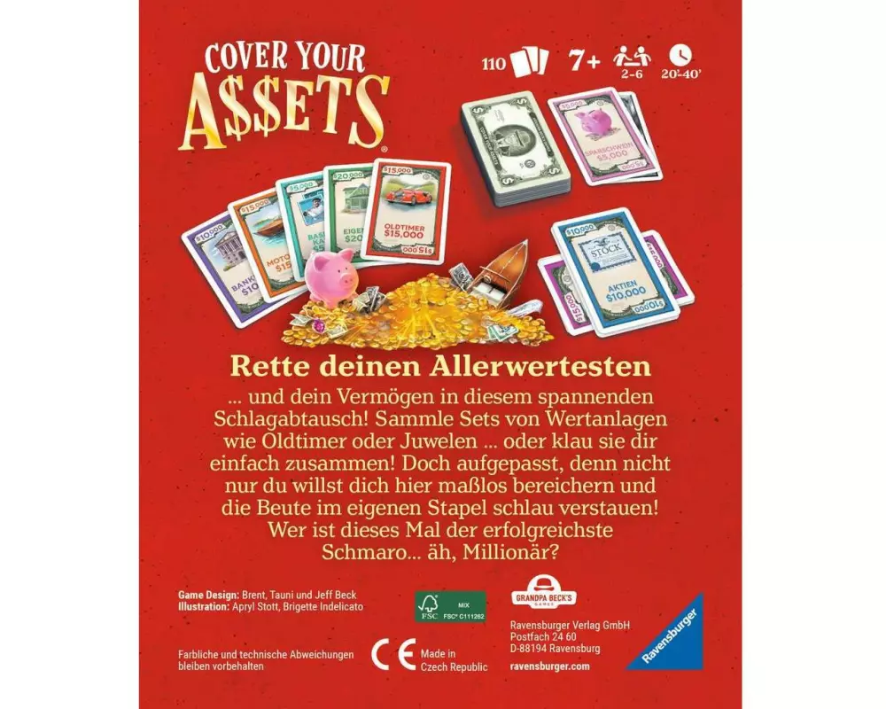Ravensburger Kartenspiel Cover your Assets 2 bis 6 Spieler