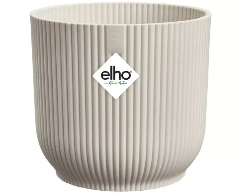 Elho Blumentopf Vibes Fold 1.6 l, Leinenweiss