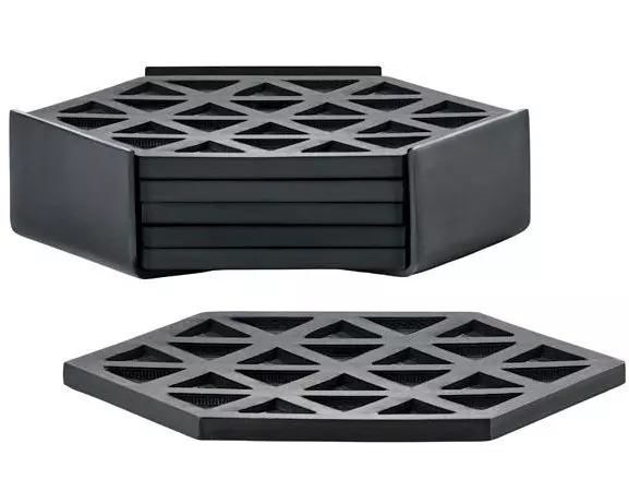 Zone Denmark Glasuntersetzer Triangle 6er Set Schwarz