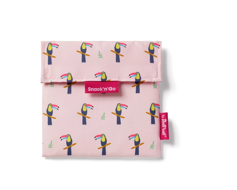 Roll'eat Lunchbeutel Snack'n'Go Animals Toucan 18 x 19 cm, Mehrfarbig
