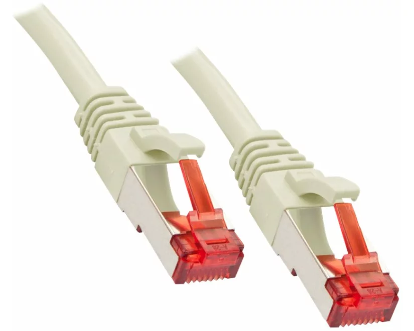 LINDY Patch Cable, Cat6, S/FTP, RJ45-RJ45, 7,5m, grey
