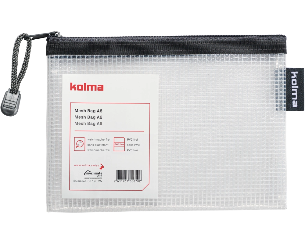 KOLMA Reissverschlusstasche A6 08.198.25 Mesh Bag, nachtblau