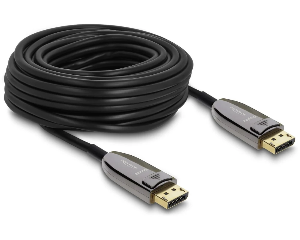 Delock DisplayPort 2.1 Aktiv, Optisch, 8K, 60 Hz, 40 Gbps, 20 m