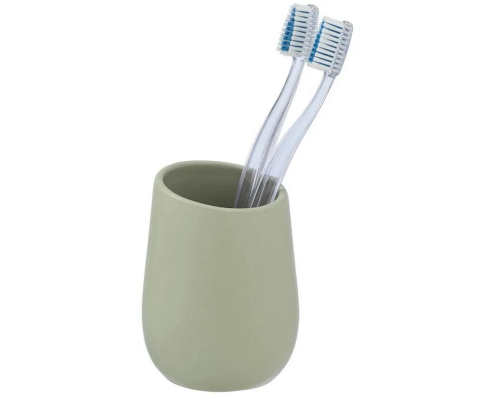 Wenko Zahnputzbecher Badi Keramik Lindgrün
