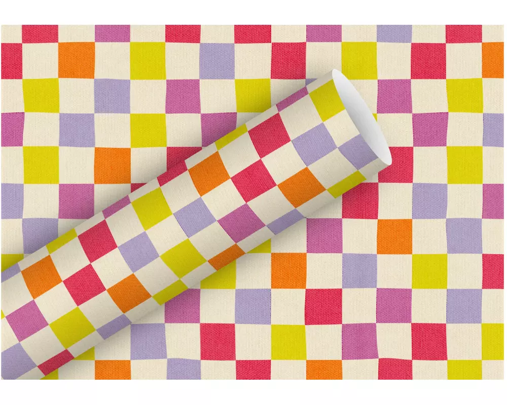 Braun + Company Geschenkpapier By Nature Check Up Candy 2 m x 70 cm