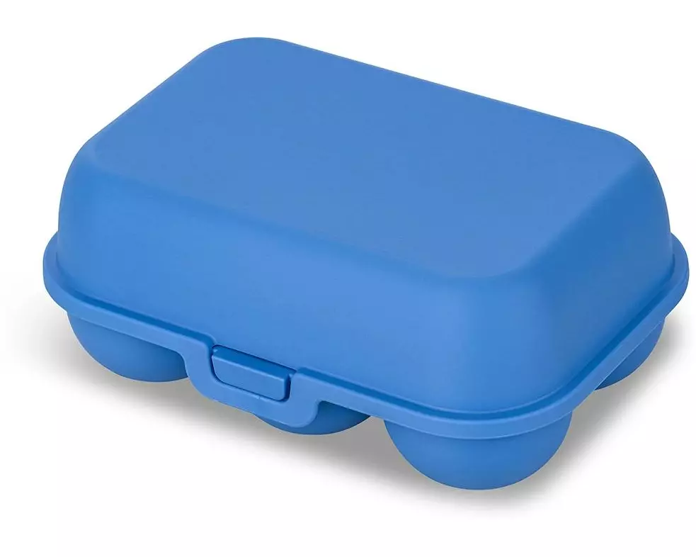 Koziol Eierbox To Go mini 17 cm x 11.8 cm, Strong Blue
