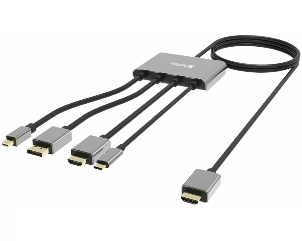 Sandberg All-In-1, Display Adapter, Hub