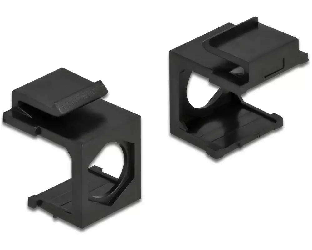 Delock Keystone Abdeckung 4er-Pack, 9.7 mm Durchführung, Schwarz