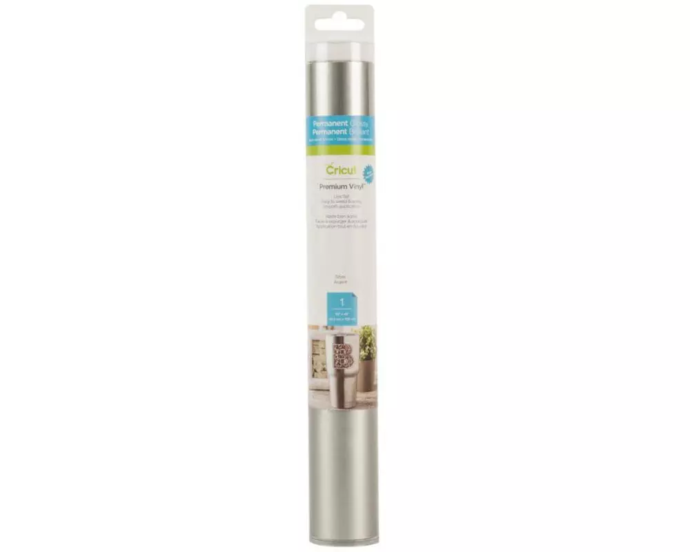 Cricut Vinylfolie Premium Permanent 30.5 x 122 cm, Silber