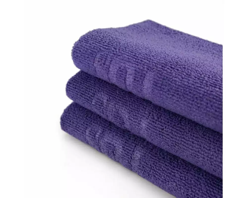21CARS Edgeless Mikrofaser-Handtuch 3er-Set 40 x 40 cm Violett