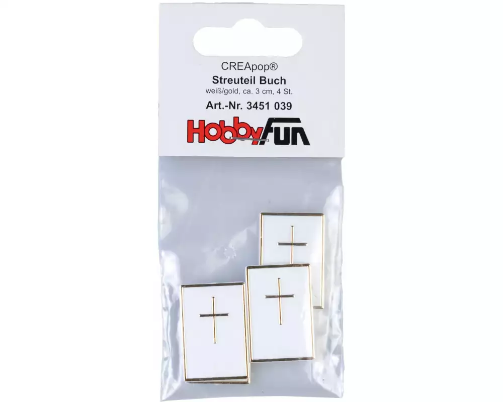 HobbyFun Streudeko Buch 4 Stück