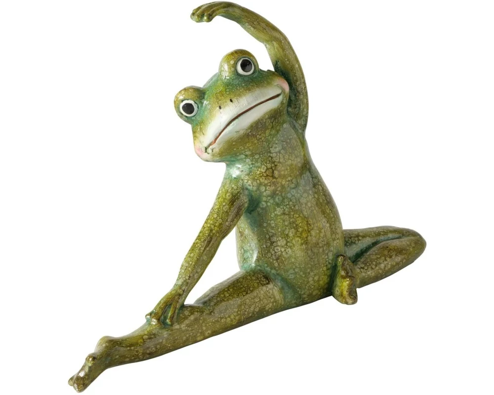 Boltze Dekofigur Yoga Frosch 35 cm