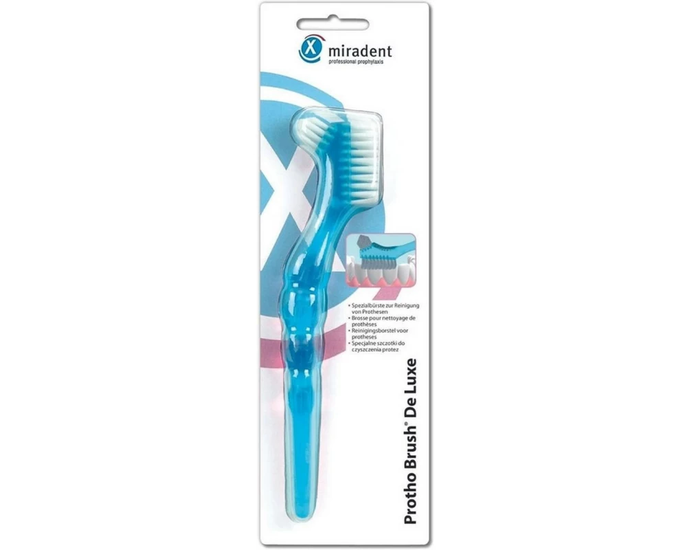 Miradent Protho Brush De Luxe Prothesenbürste Blau