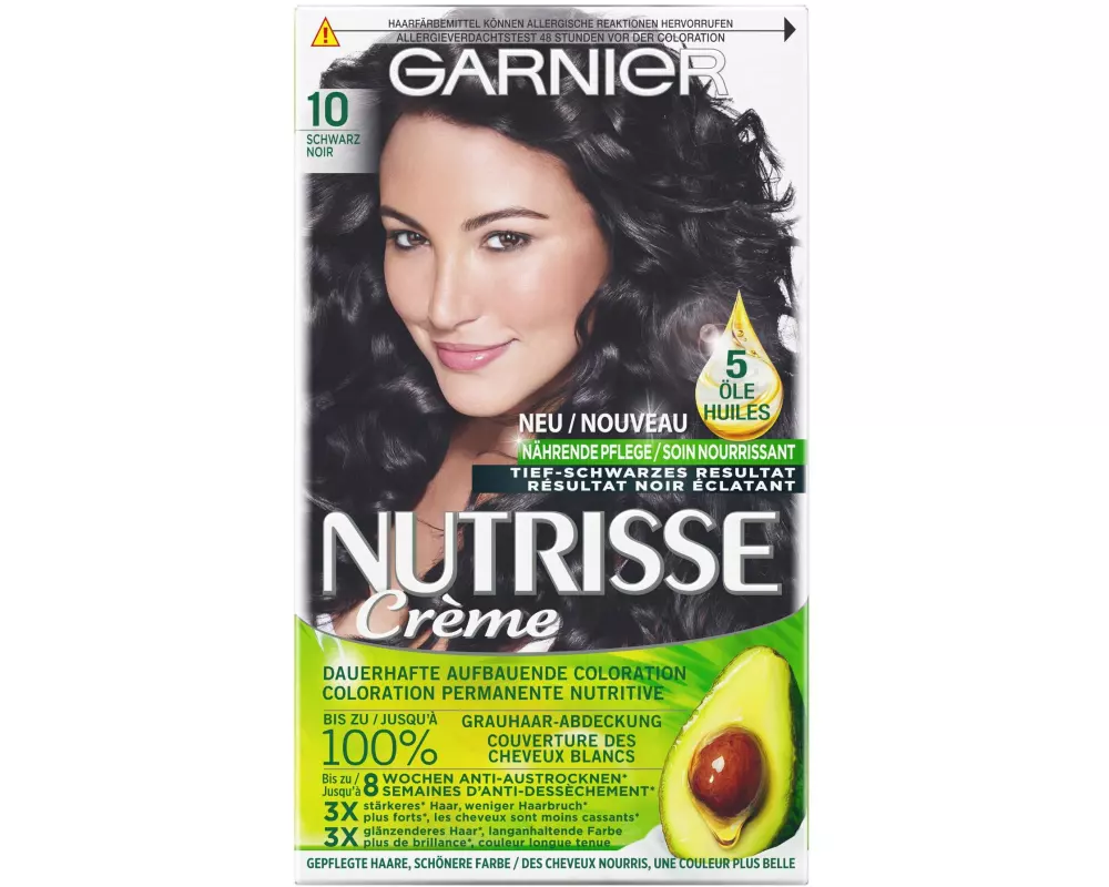 Garnier Haarcoloration Nutrisse Crème 10 Schwarz