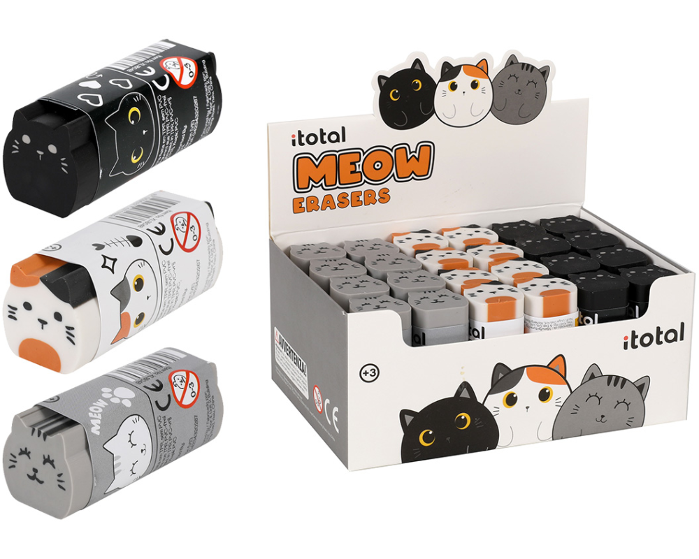 ROOST Radiergummi 2.3x6cm XL1804B Cat, assortiert