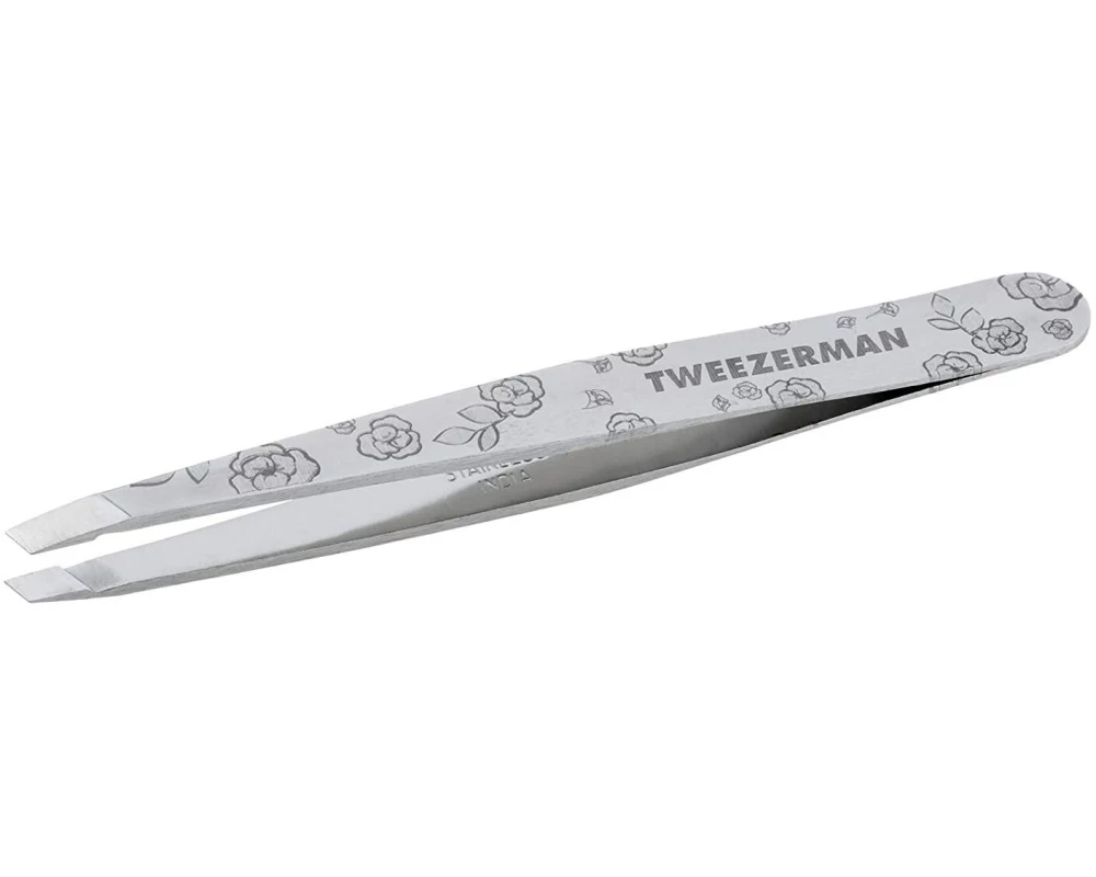 tweezerman Slant Tweezer Schräge Pinzette Edelstahl Rose Etched