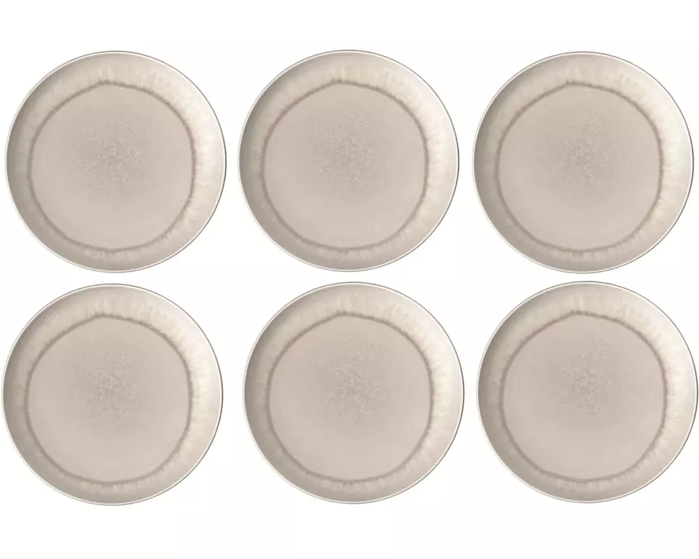 Villeroy & Boch Frühstücks- & Dessertteller Perlemor Sand 6 Stück, Beige