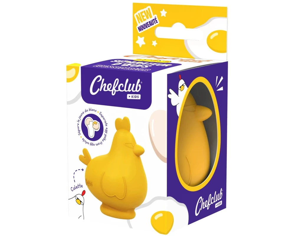 Chefclub Eiertrenner 6.5 x 6.5 x 11.5 cm, Gelb