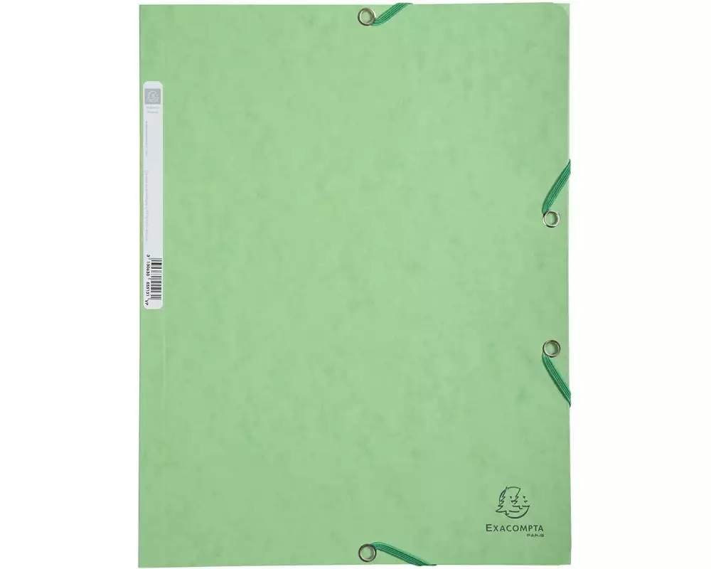 Exacompta Gummibandmappe A4 Hellgrün, 250 Blatt