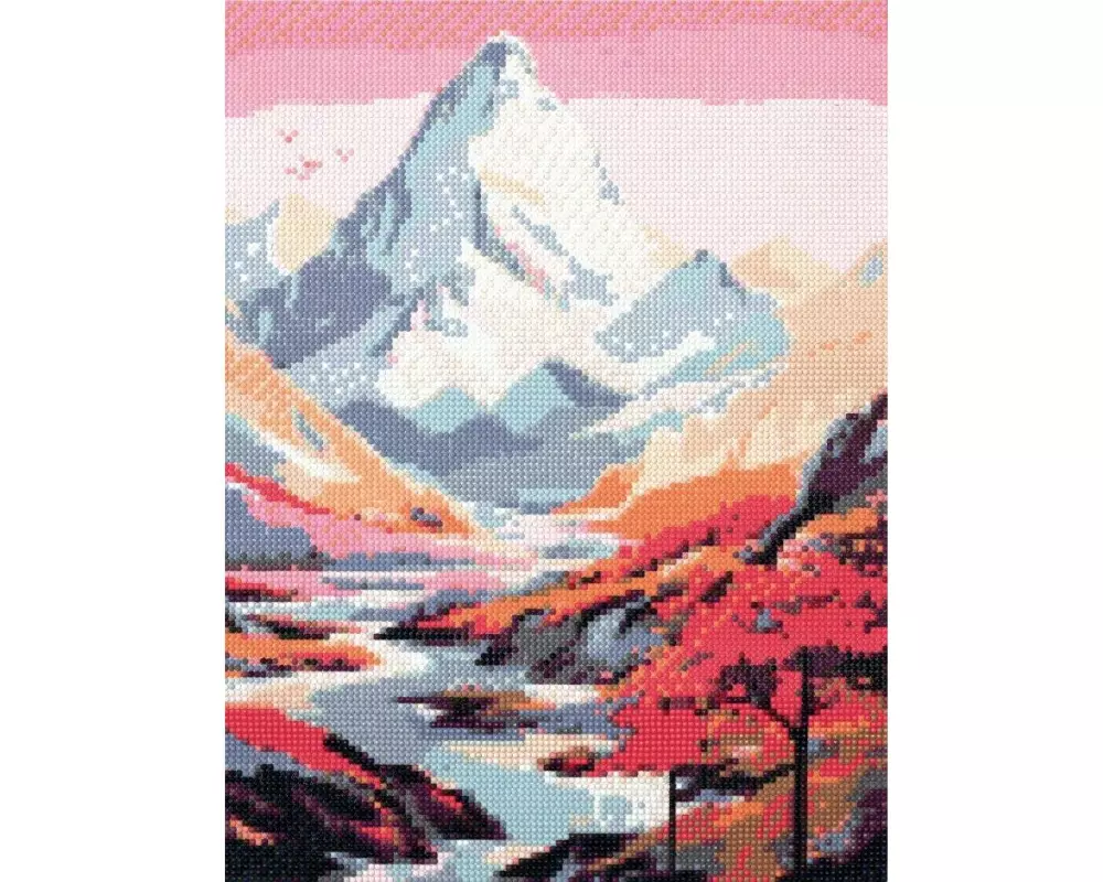 Graine Créative Bastelset Diamond Painting Berg 30 x 40 cm
