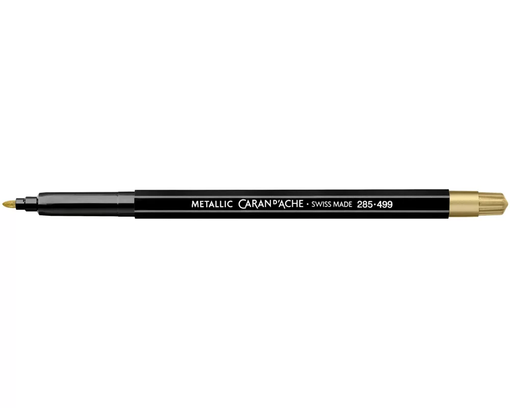 Caran d'Ache Filzstift Fibralo Metallic 1 Stück, Gold
