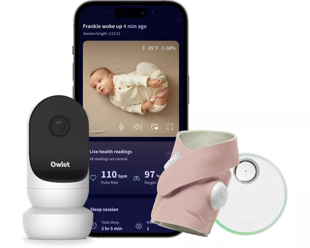 Owlet Babyphone Dream Sock + Cam 2 Bundle Edelrosa
