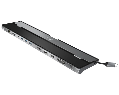 j5create JCD543 USB-C Triple Display Docking Station. Connectivity technology: Wired, Host interface: USB 3.2 Gen 1 (3.1 Gen 1) Type-C, USB Power Delivery up to: 100 W. Ethernet LAN data rates: 10,100,1000 Mbit/s, Networking standards: IEEE 802.3, IEEE 802.3ab, IEEE 802.3az, IEEE 802.3u, IEEE 802.3x. Product colour: Black, Silver, Compatible memory cards: MicroSD (TransFlash), SD, HD type: 4K Ultra HD. Input current: 5 A, Output voltage: 20 V, Output current: 0.9 A. Windows operating systems su