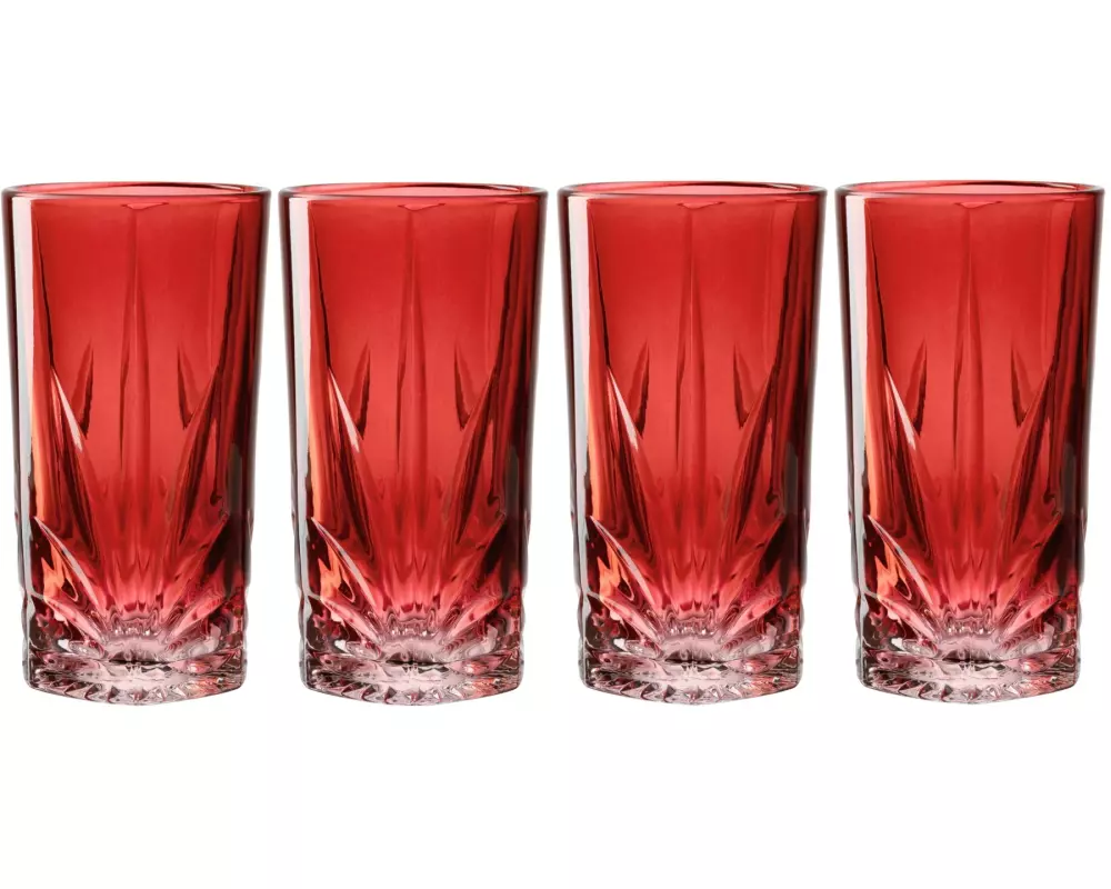 Leonardo Longdrinkglas Capri 530 ml, 4 Stück, Rot