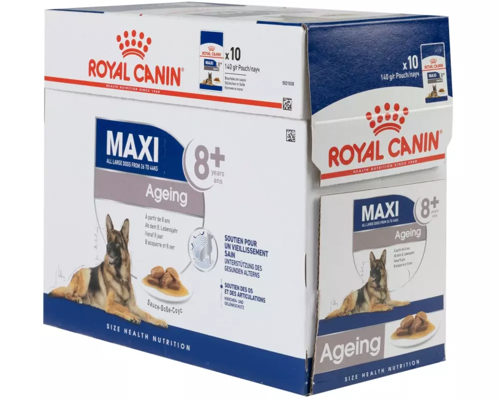 Royal Canin Nassfutter Health Nutrition Maxi Ageing 8+ Sauce, 10 x 140g