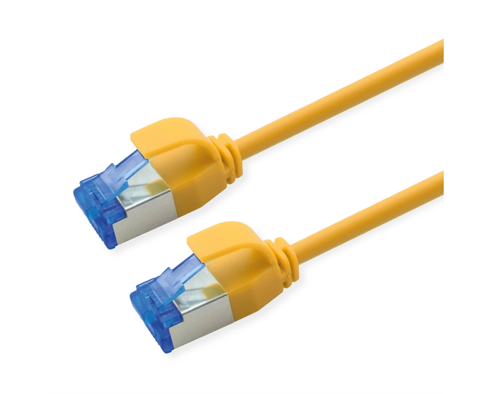 ROLINE Patchkabel Cat.6A (Class EA) S/FTP (PiMF), LSOH, PoE, gelb, 0,3 m